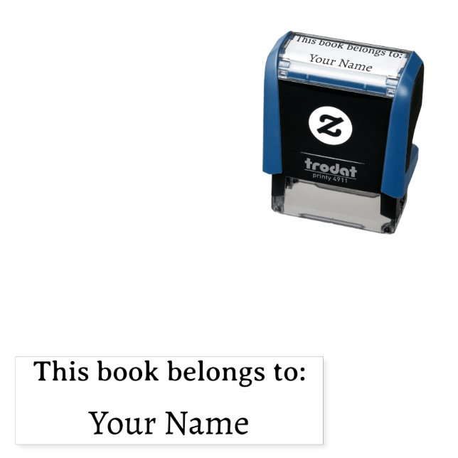 Sello Automático Este Libro Pertenece A: Su Nombre Moderno Simple (In Situ)