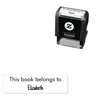 Sello Automático Este Libro Pertenece A y Nombre del Propietario