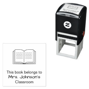 Sello Automático Este libro pertenece al aula con el nombre del pro