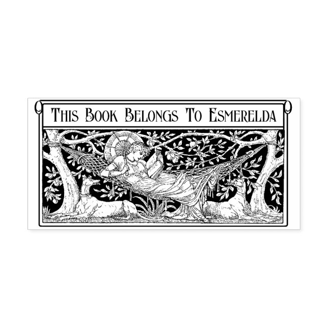 Sello Automático 'Este Libro Pertenece Al' Ilustracion Walter Crane (Diseño)