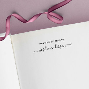 Sello Automático Este Libro Pertenece Al Nombre De Guión De Moda