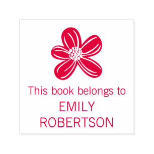 Sello Automático Este Libro Pertenece Al Nombre Personalizado De Fl