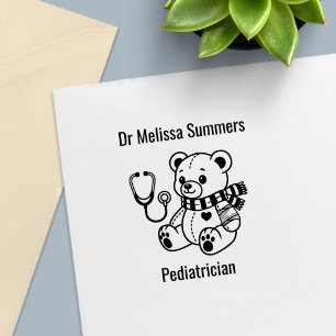 Sello Automático Estetoscopio de osito de peluche Doctor Pediatra