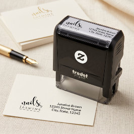 Sello Automático Estilista de Uñas Dirección de Devolución Personal