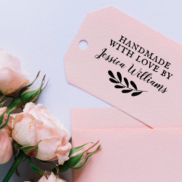 Sello Automático Estilo Botánico Vintage Personalizado Handmade by