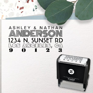 Sello Automático Estilo de fuente creativo único estilo de letra mo