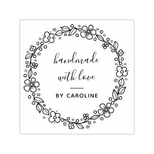 Sello Automático estiloso cordón botánico hecho a mano