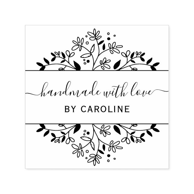 Sello Automático estiloso hecho a mano botánico (Diseño)