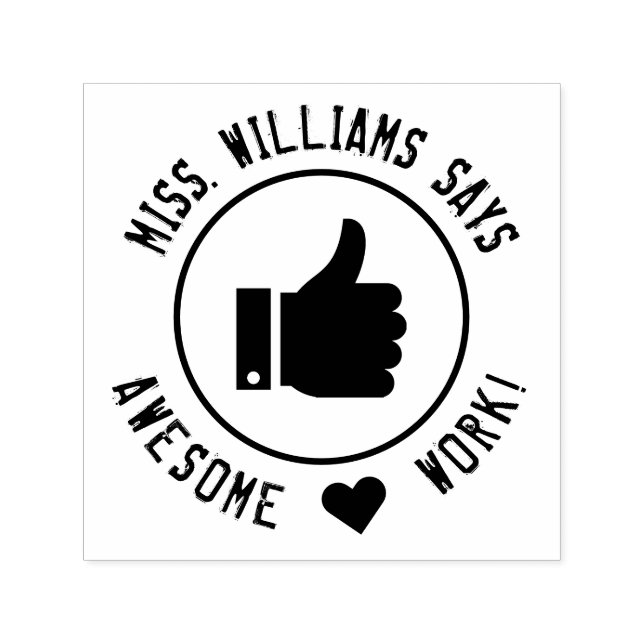 Sello Automático Estímulo Trabajo Impresionante Maestros Personaliz (Diseño)