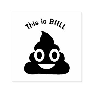 Sello Automático Esto es gracioso, Emoji de poop de BULL
