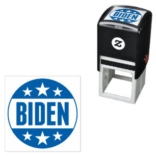Sello Automático Estrellas azules del botón Joe Biden