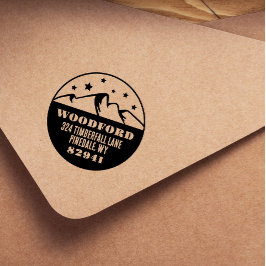 Sello Automático Estrellas y tiendas de montaña rusticas