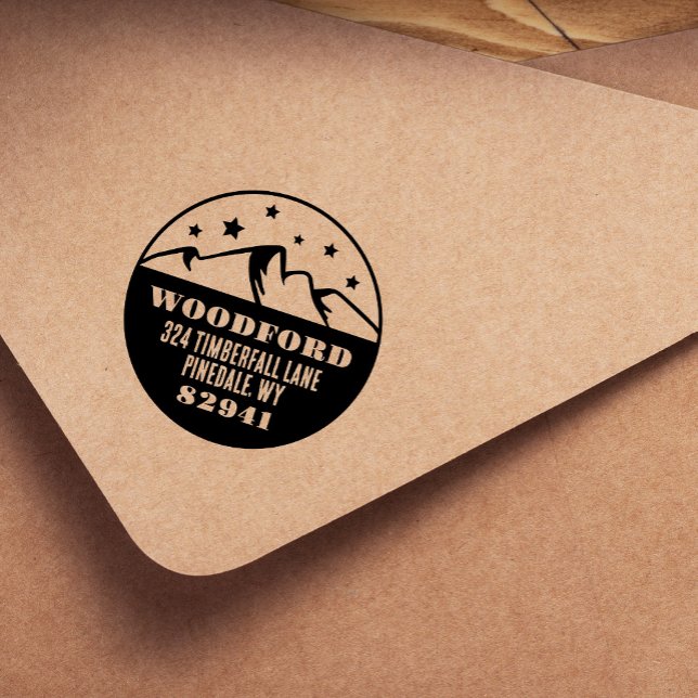 Sello Automático Estrellas y tiendas de montaña rusticas (Subido por el creador)