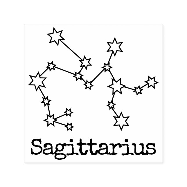 Sello Automático Estrellas Zodiac Horóscopo Celestial Sagittarius (Diseño)