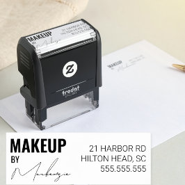 Sello Automático Estudio de Maquillaje Dirección de Devolución Telé