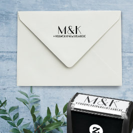 Sello Automático Etiqueta Boda Gatsby Deco Font Estilo 1920