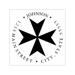 Sello Automático Etiqueta de devolución de la cruz maltesa