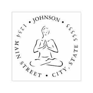 Sello Automático Etiqueta de devolución pacífica de la meditació