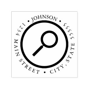 Sello Automático Etiqueta de devolución simple del detective de la