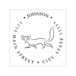 Sello Automático Etiqueta de devolución simple del dibujo lineal