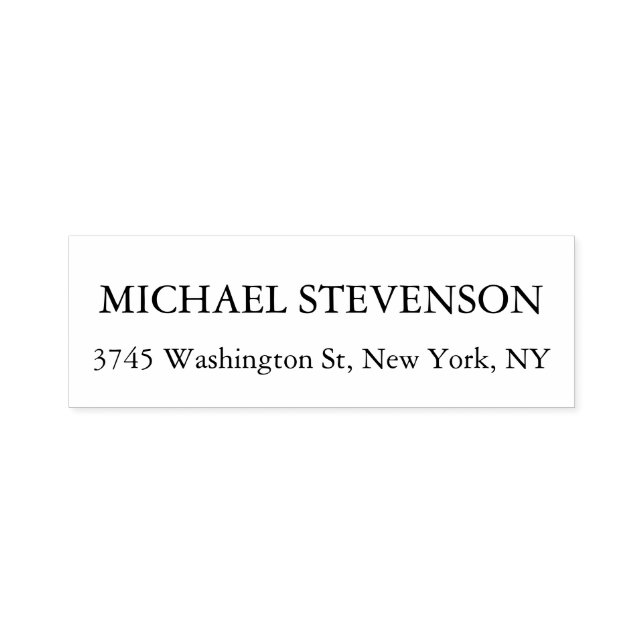 Sello Automático Etiqueta de dirección de devolución elegante moder (Diseño)