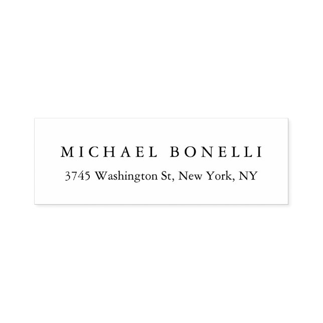 Sello Automático Etiqueta de dirección sencilla y elegante (Diseño)