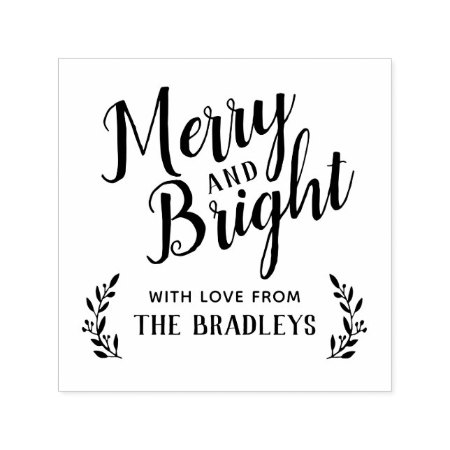 Sello Automático Etiqueta de regalo navideño y brillante (Diseño)