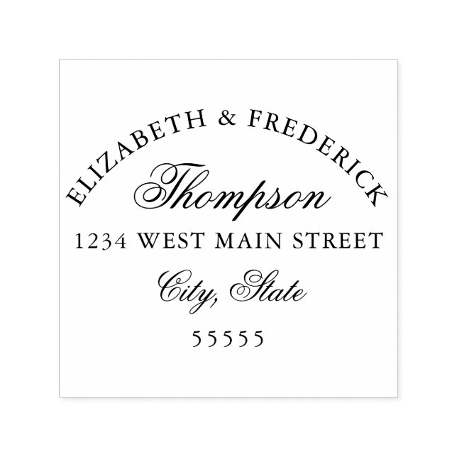 Sello Automático Etiqueta de retorno de monograma simple (Diseño)