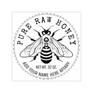 Sello Automático Etiquetado de Honey Jar   Honeybee Honeycomb Bee A