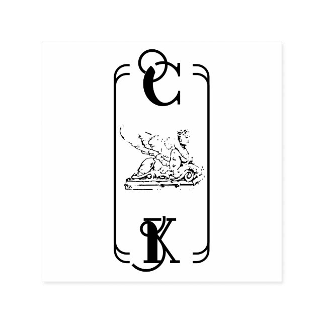 Sello Automático Ex libris Art nouveau esfinge (Diseño)