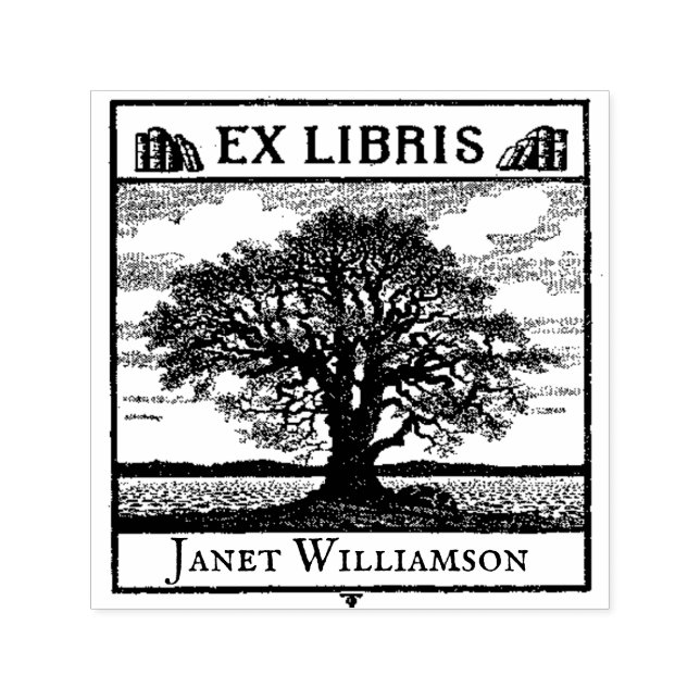 Sello Automático EX LIBRIS Book Plate Personalizado estampado libro (Diseño)