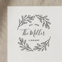 Ex libris botánico elegante de familia