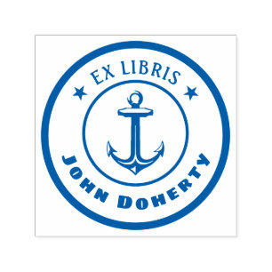 Sello Automático Ex Libris con el ancla el   Personalizable