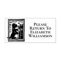 Ex Libris Dog Bookplate Biblioteca Retorno de Libr