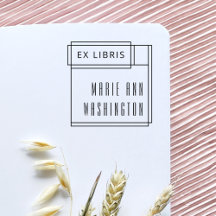 Ex Libris Minimalista Moderno Simple Marca de Libr