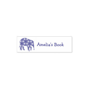 Sello Automático Ex libris personalizado de elefante