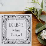 Sello Automático Ex Libris Personalizado Tipo Arte Deco Francés Chi<br><div class="desc">Eleva tu biblioteca con nuestro exquisito sello Ex Libris estilo Art Deco, que presenta un marco elegante y tipografía Deco moderna y elegante. Perfecto para amantes de los libros y coleccionistas, este sello elegante añade un toque de sofisticación y personalización a sus queridos volúmenes. Elaborado con precisión y diseñado para...</div>