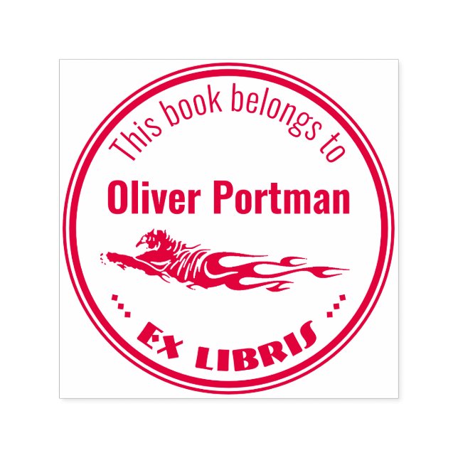 Sello Automático Ex Libris | Tigre (Diseño)