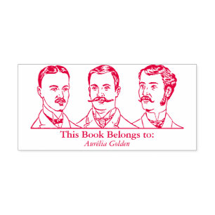 Sello Automático Ex Libris - Tres Hombres v1