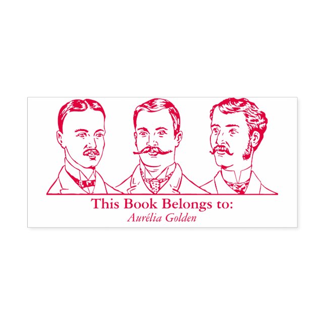 Sello Automático Ex Libris - Tres hombres v1 (Diseño)