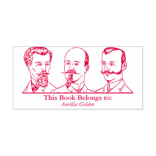 Sello Automático Ex Libris - Tres hombres v2