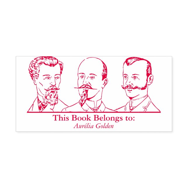 Sello Automático Ex Libris - Tres hombres v2 (Diseño)