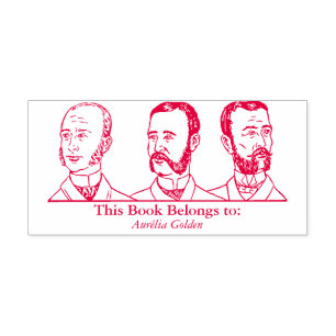Sello Automático Ex Libris - Tres hombres v4