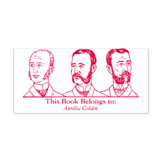 Sello Automático Ex Libris - Tres hombres v4