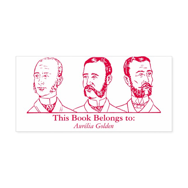 Sello Automático Ex Libris - Tres hombres v4 (Diseño)