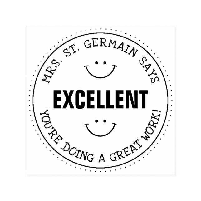 Sello Automático Excelente | Profesores Personalizados (Diseño)