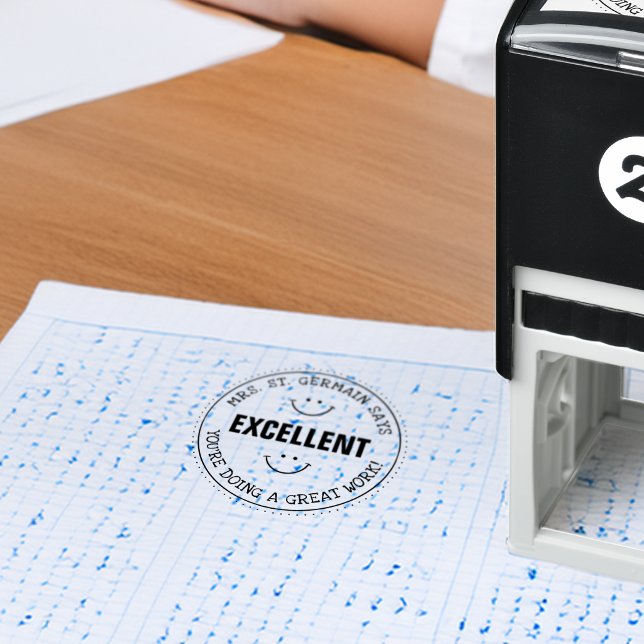 Sello Automático Excelente | Profesores Personalizados (Excellent | Personalized Teachers Self-inking Stamp)