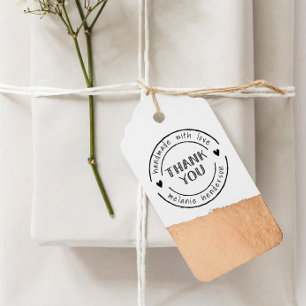 Sello Automático Fabricado a mano con amor y nombre personalizado, 