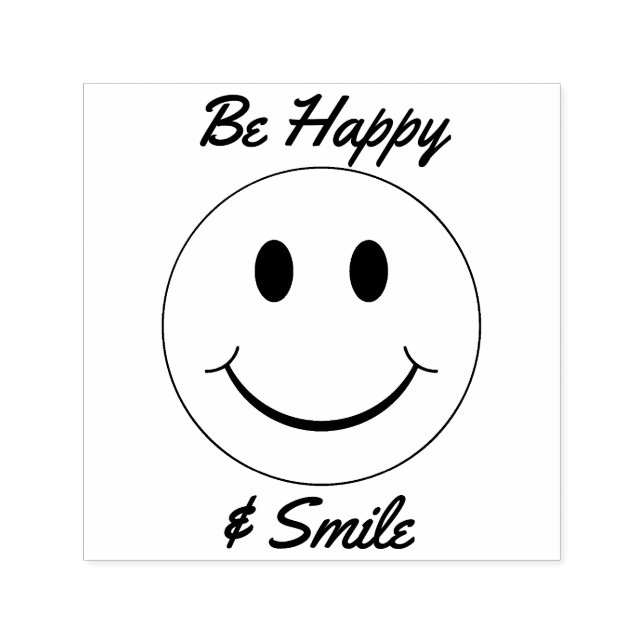 Sello Automático Face Be Happy and Smile (Diseño)