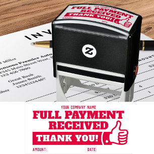 Sello Automático Factura Comercial de Pago Total Recibido
